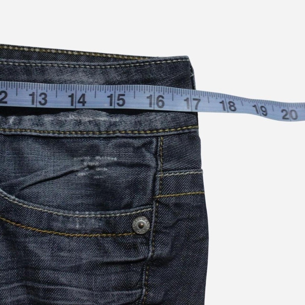 Women's Y2K Low-rise Grunge Punk Skater Daredevil Bootcut Dark Wash Guess Jeans - Picture 5 of 8